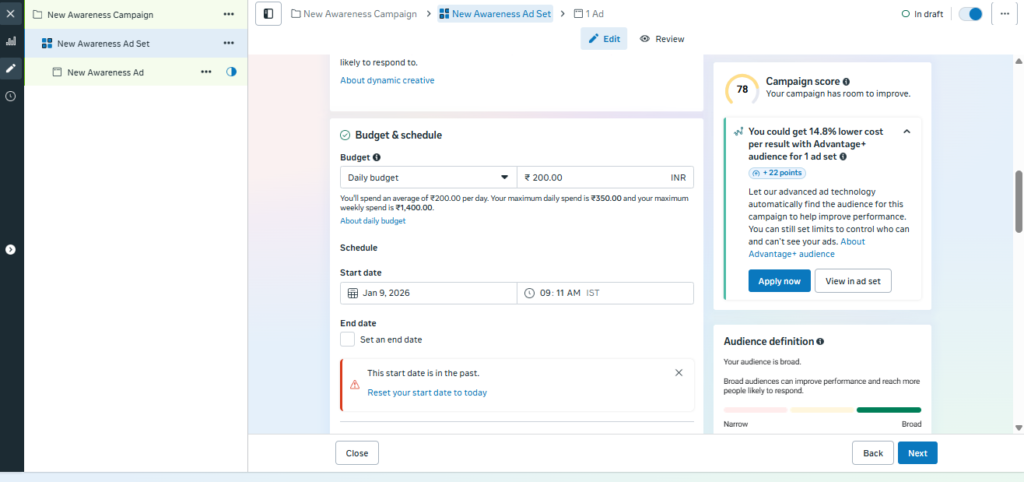 facebook ads interview questions